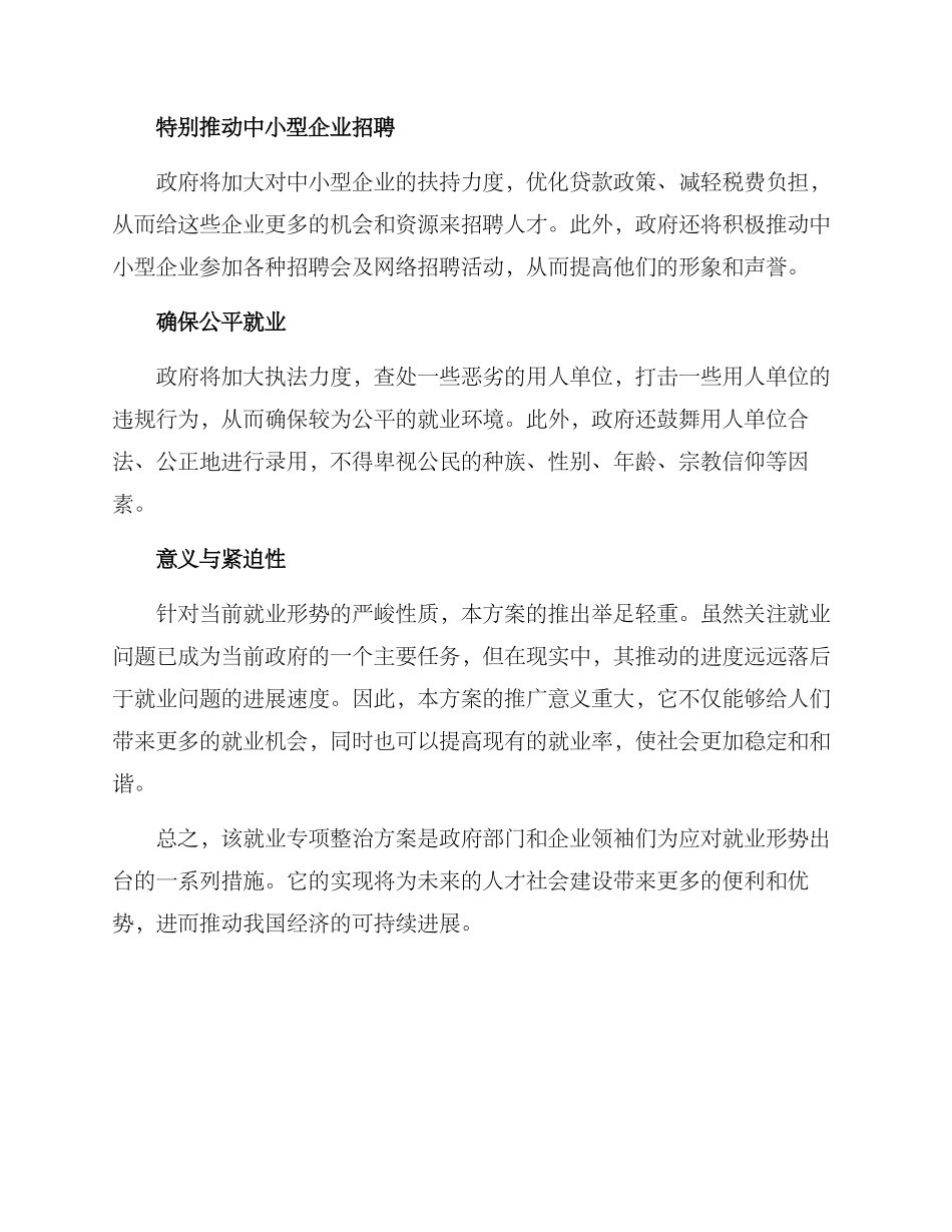 就业专项整治方案_第2页