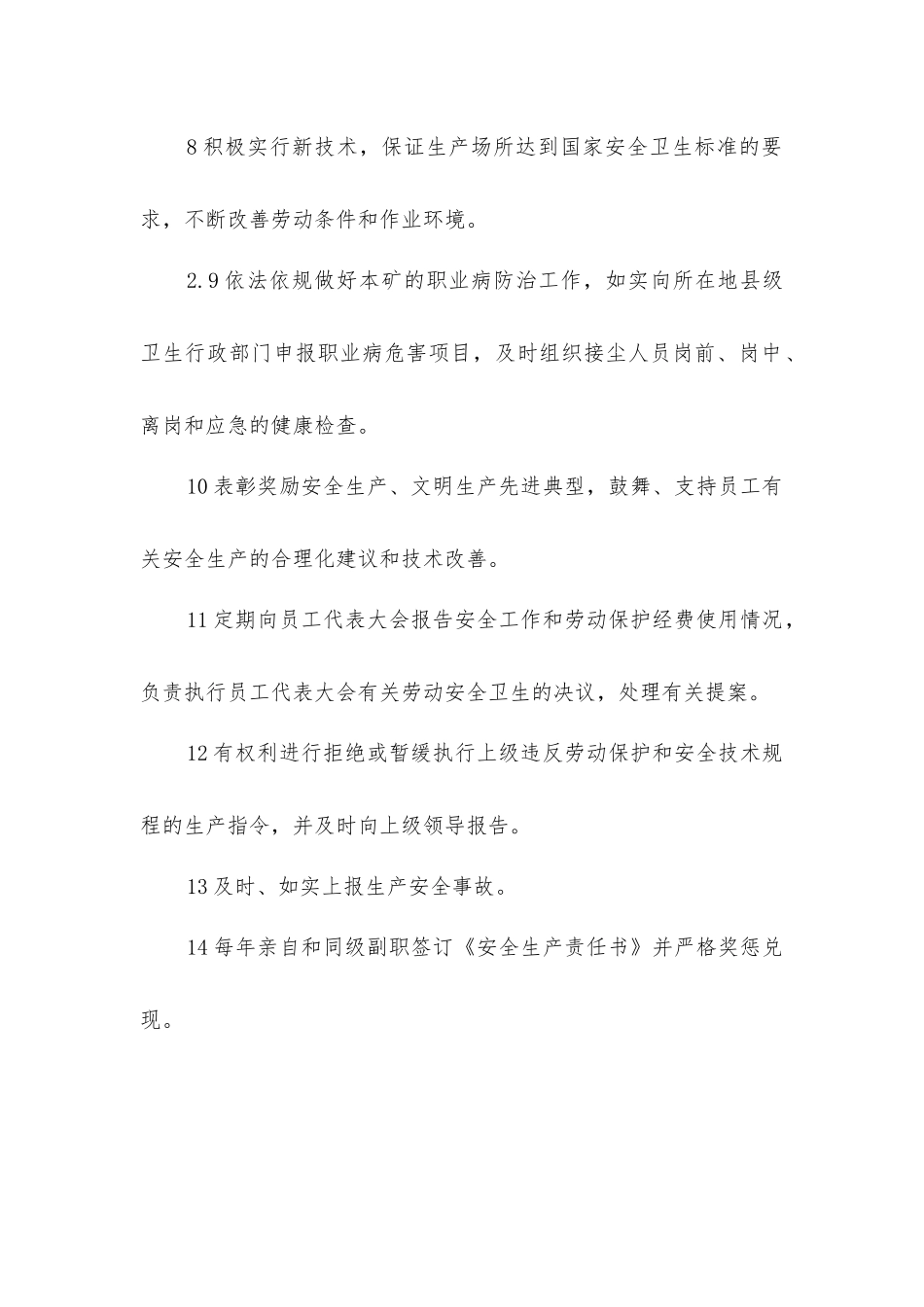 尾矿库矿长安全生产责任制_第2页