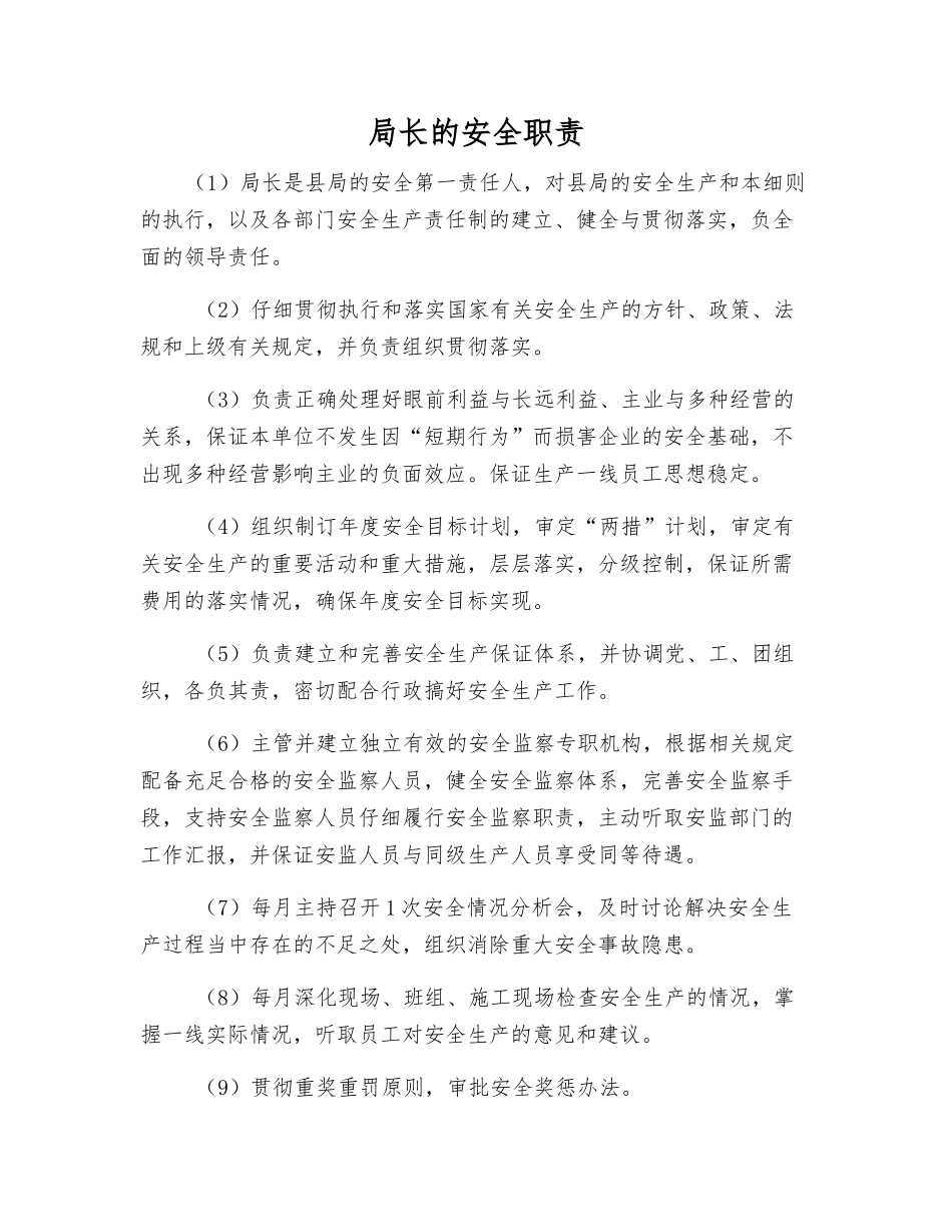 局长的安全职责_第1页