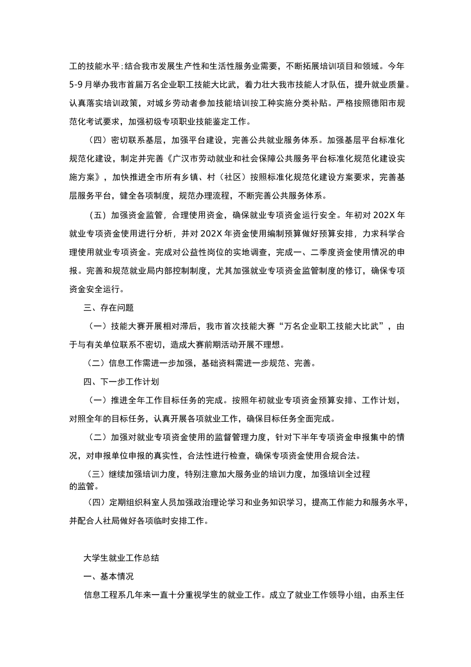 就业工作总结_第2页