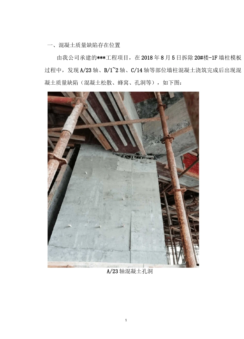 墙柱混凝土缺陷孔洞修复措施_第2页