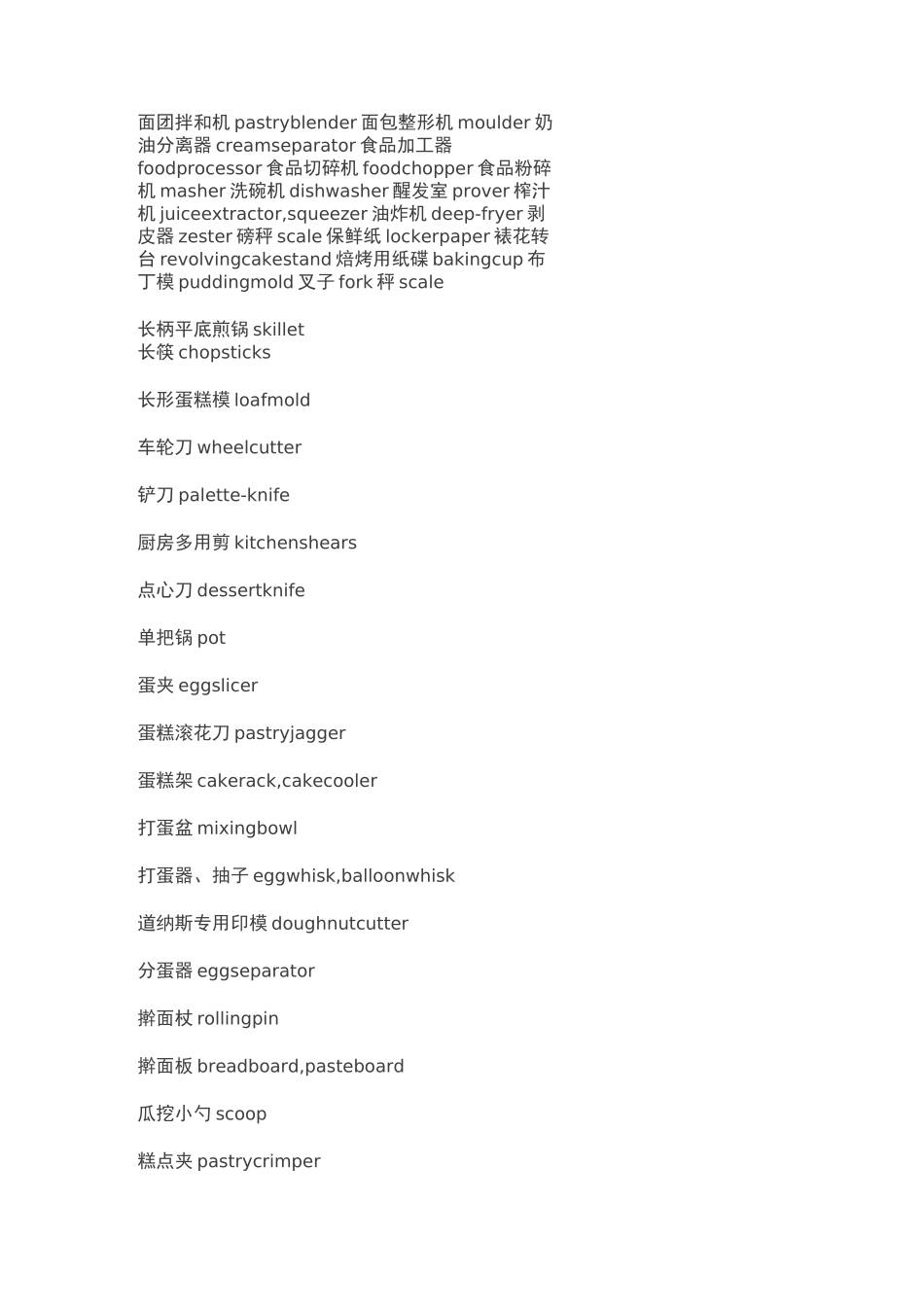 烘焙中常用的英语_第2页