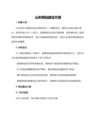 山东网站建设方案