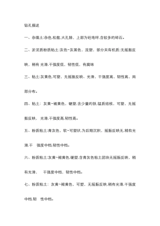 岩芯描述新版