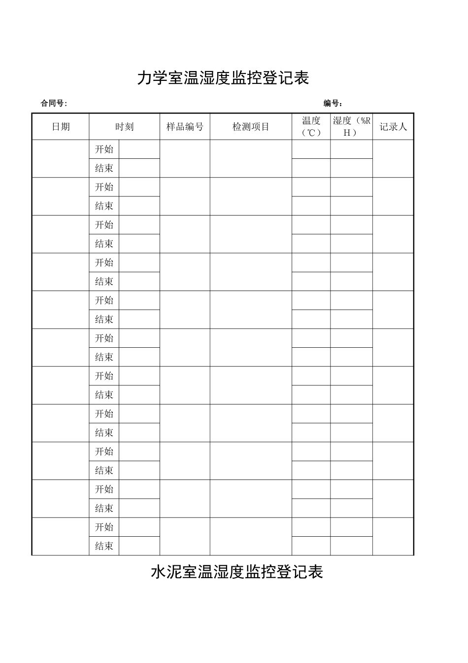 工地试验室功能室温湿度表_第1页