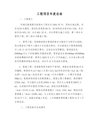 工程项目年度总结