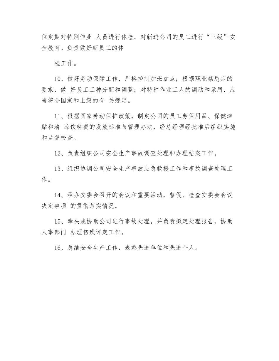 工贸企业安全生产委员会安全生产责任制_第2页