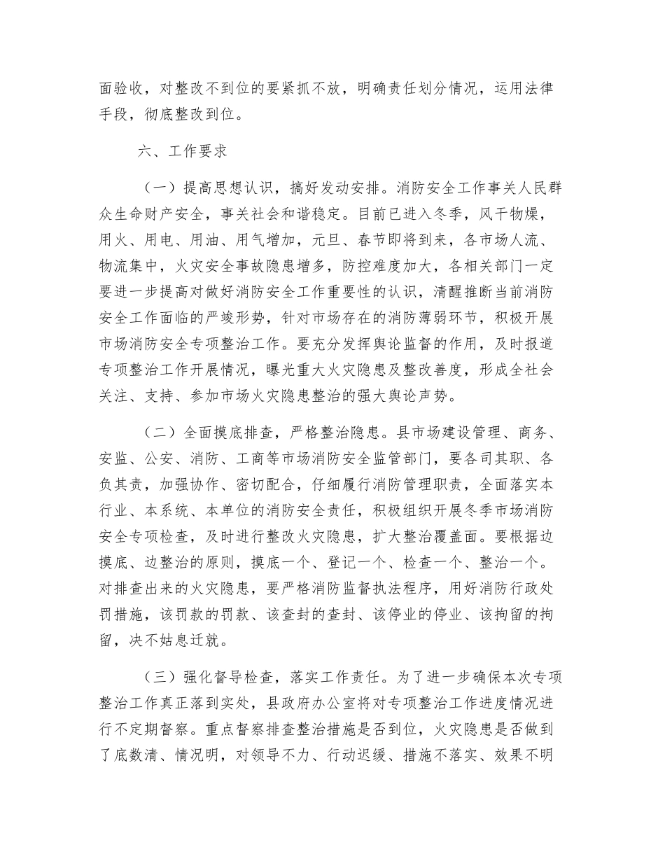 市场消防安全专项整治工作实施方案_第3页