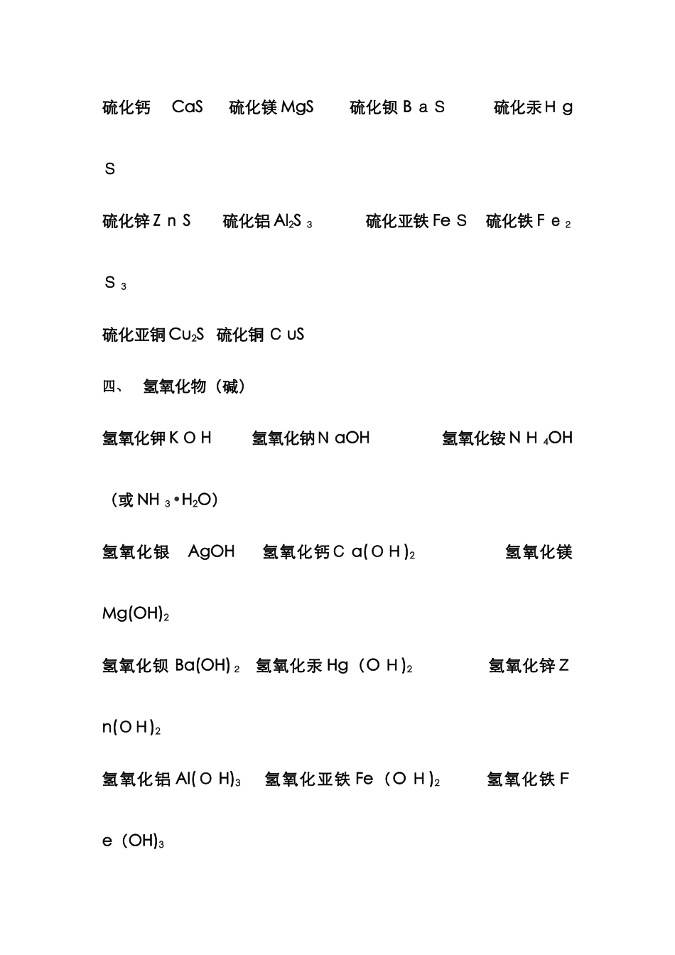 常见物质的化学式_第3页
