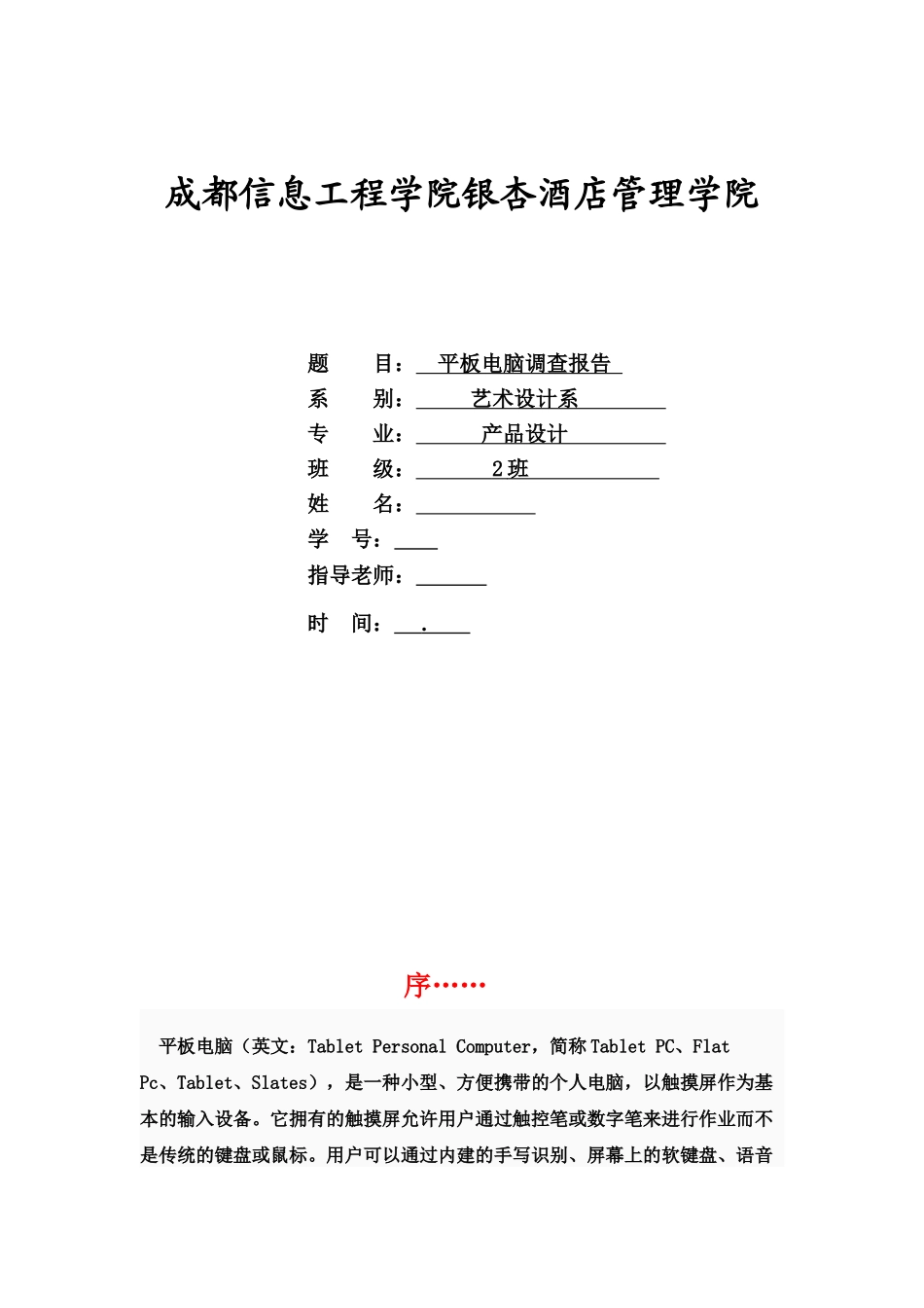 平板电脑调查研究报告样本_第2页