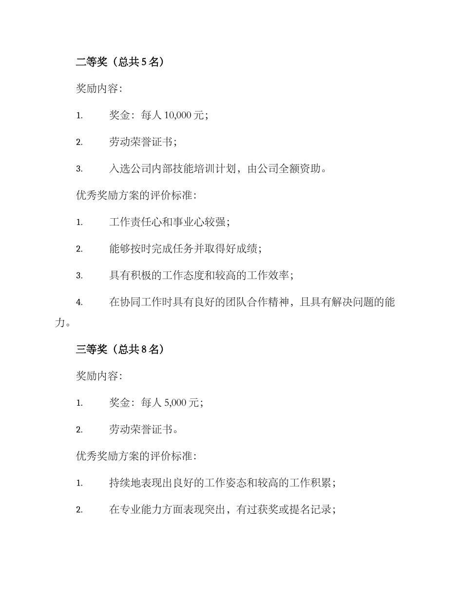 年终考核优秀奖励方案_第2页