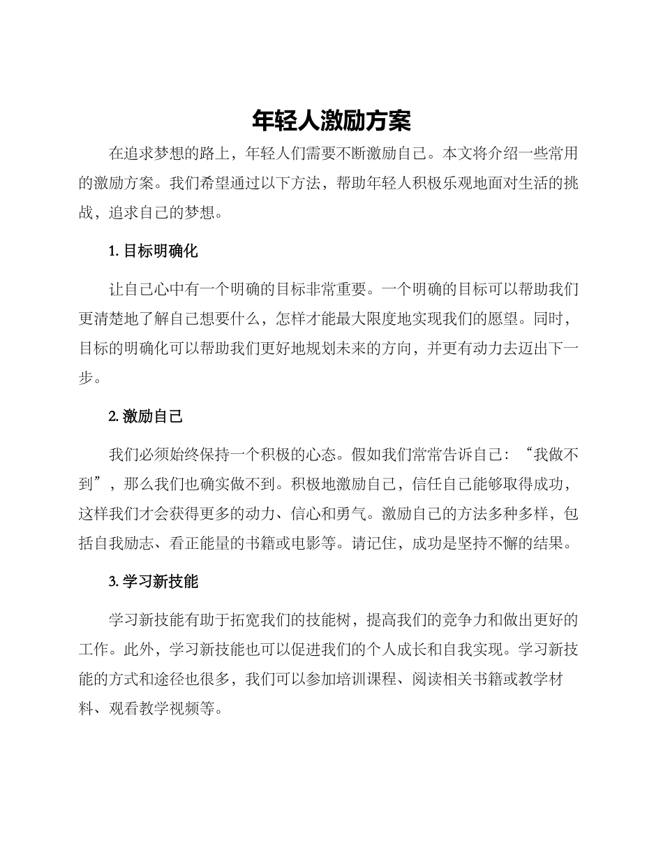 年轻人激励方案_第1页