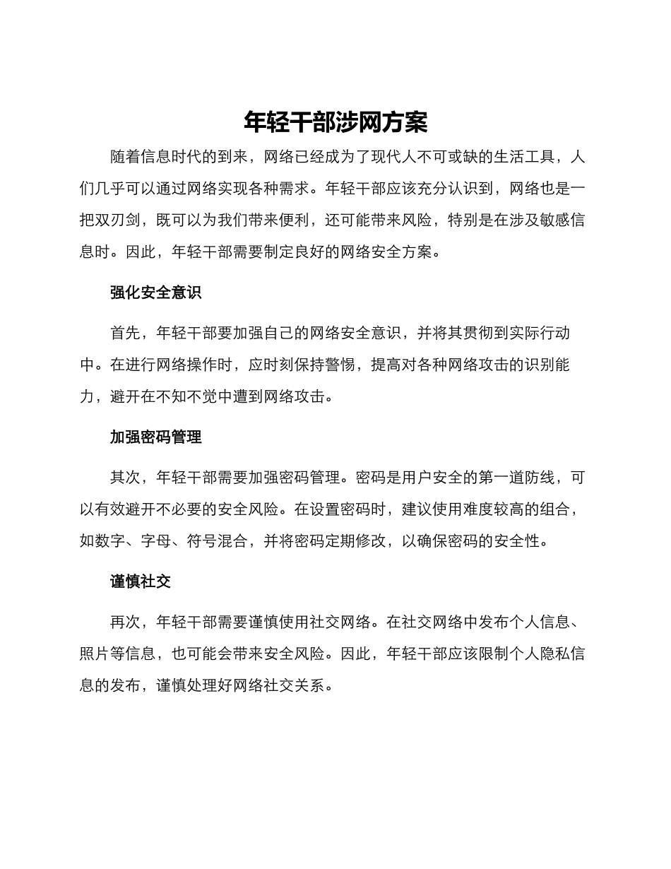 年轻干部涉网方案_第1页