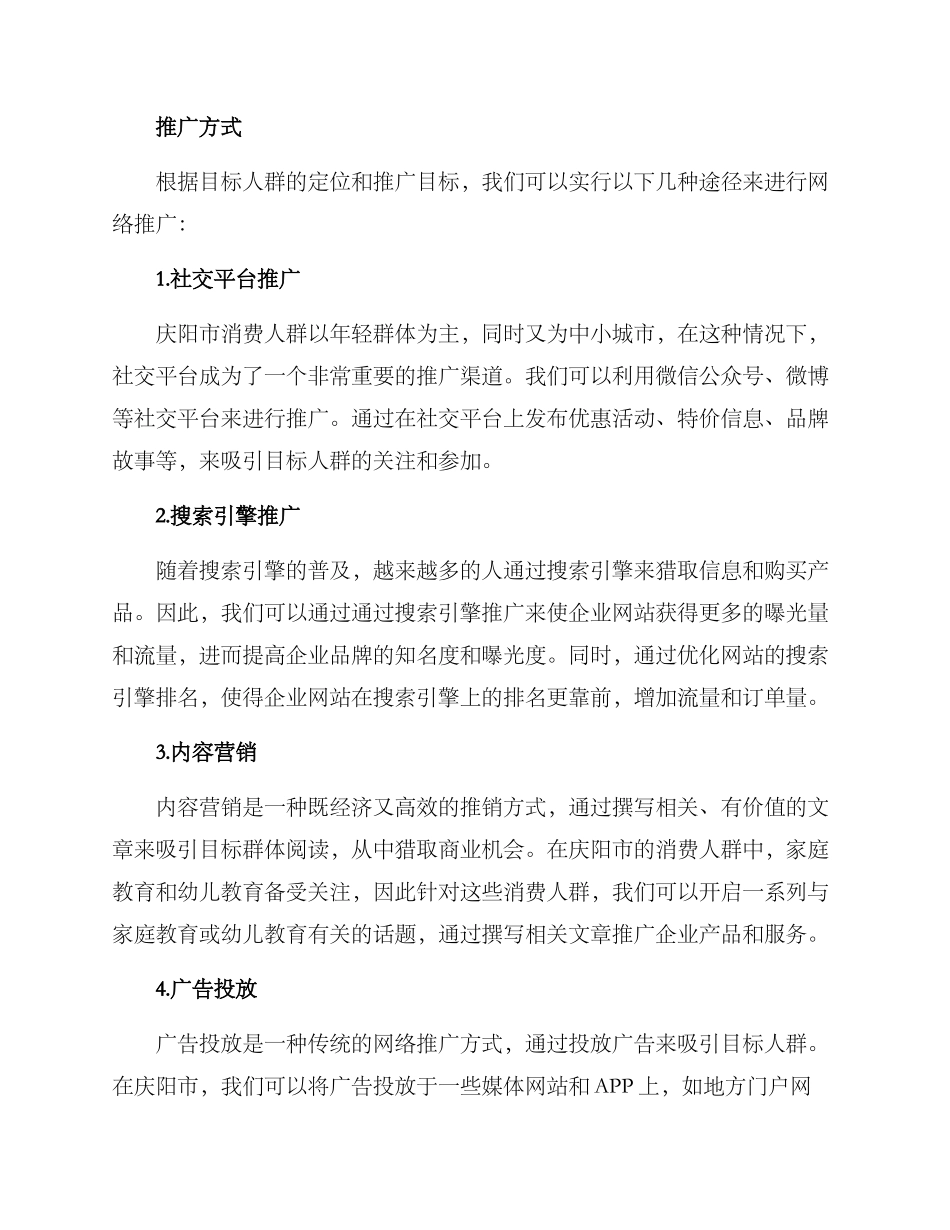 庆阳网络推广方案_第2页