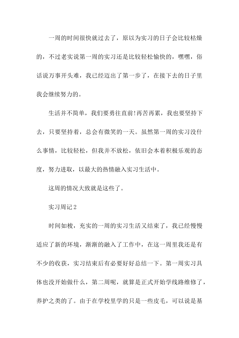 建筑大学生实习周记范文_第3页