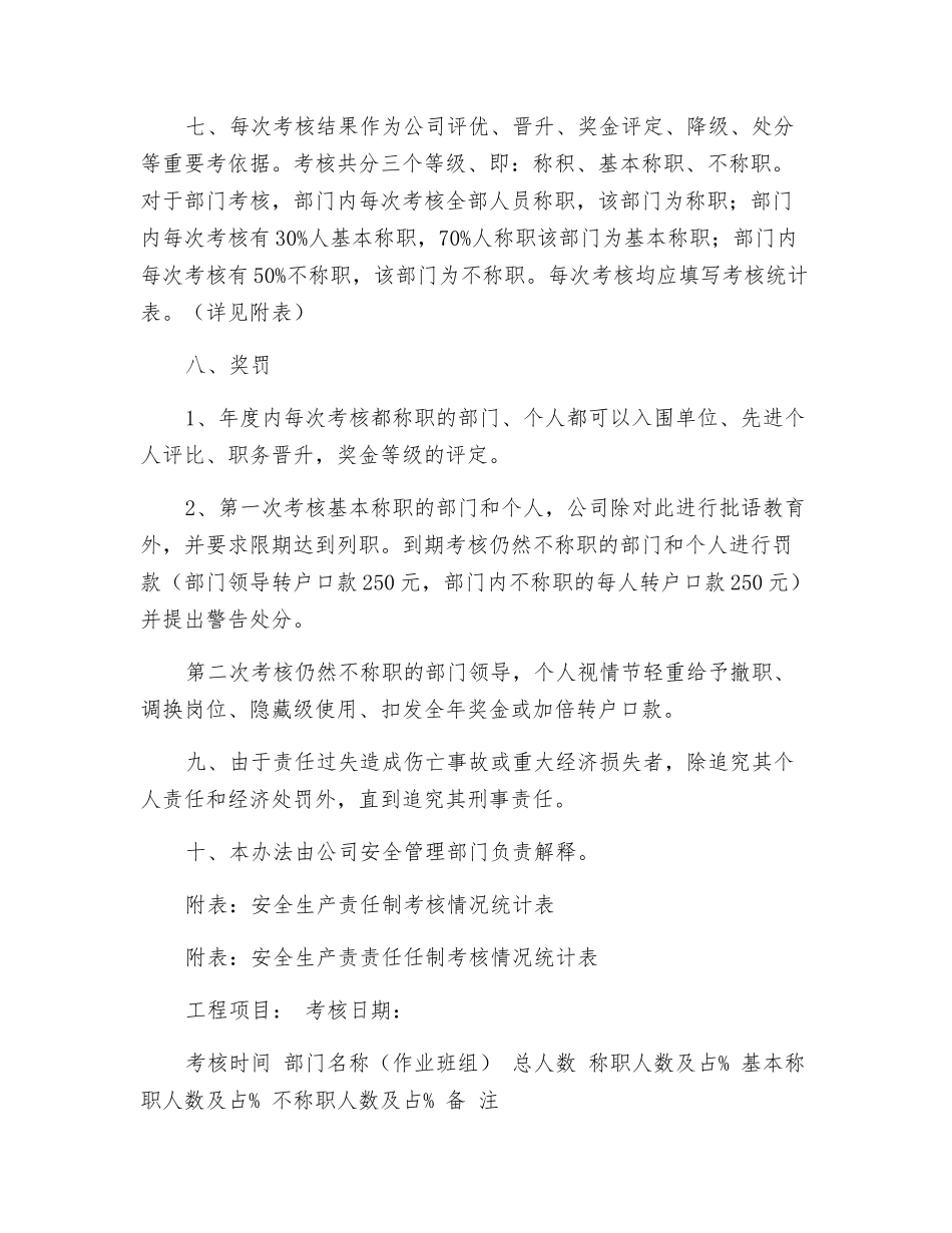 建筑工程公司安全生产责任制考核办法_第2页