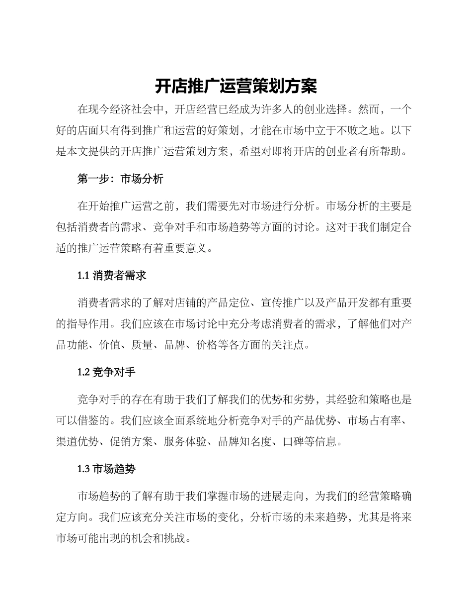 开店推广运营策划方案_第1页