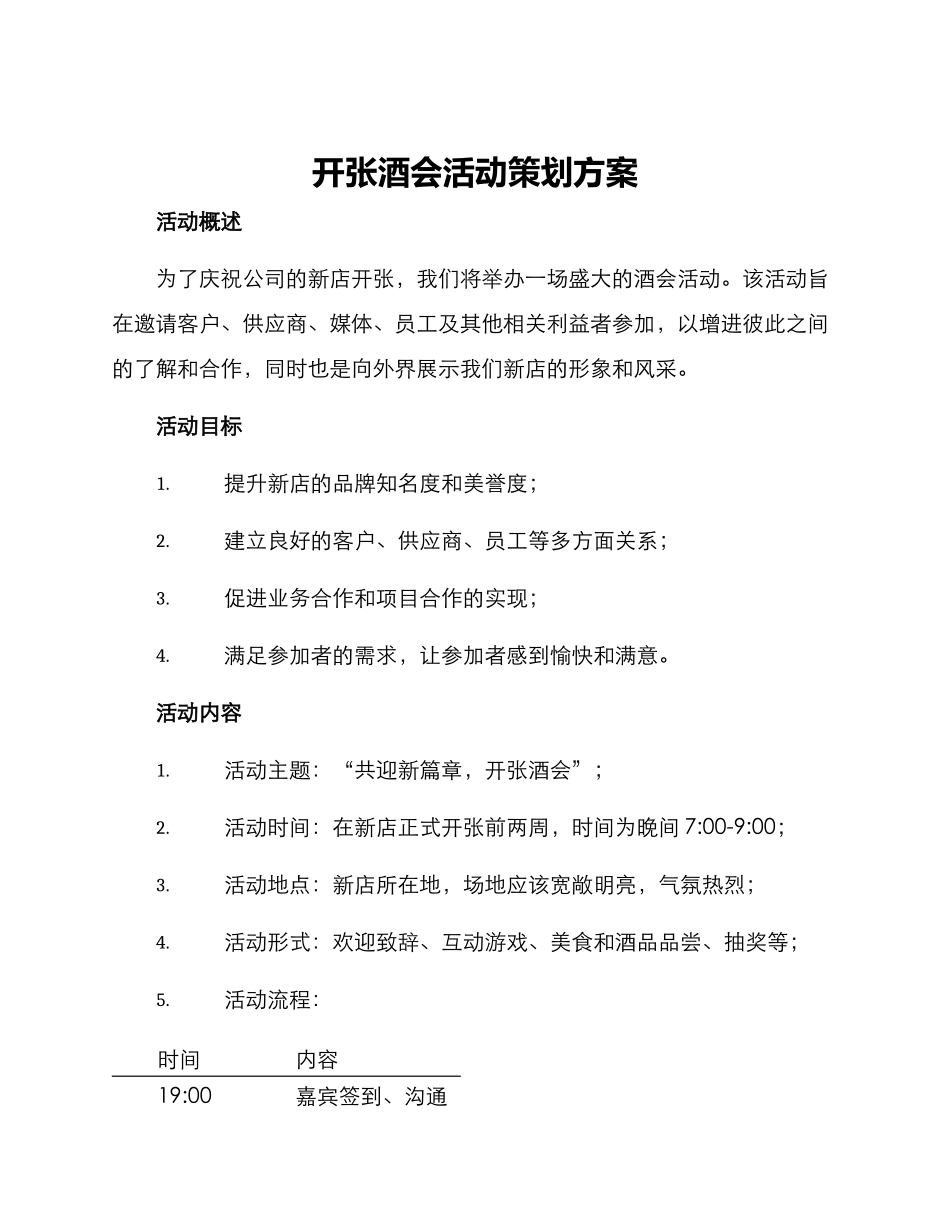开张酒会活动策划方案_第1页