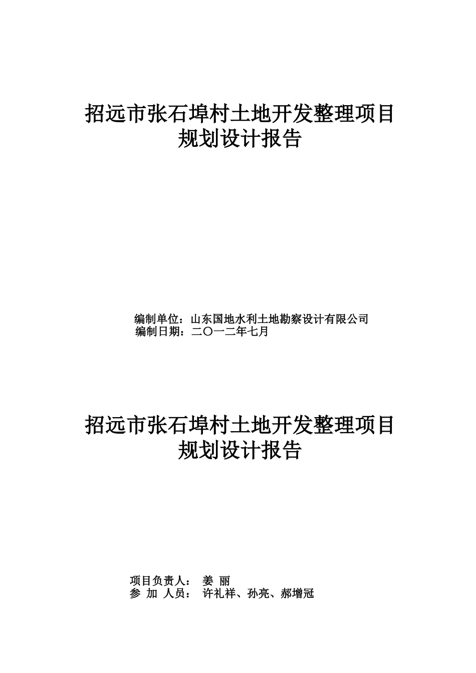 张石埠村土地开发整理初步规划设计样本_第2页