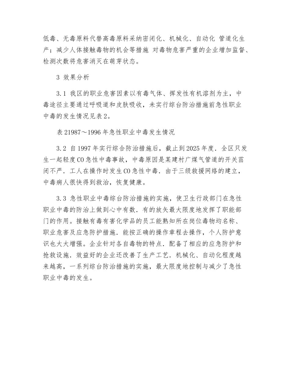 急性职业中毒的综合防治措施_第3页