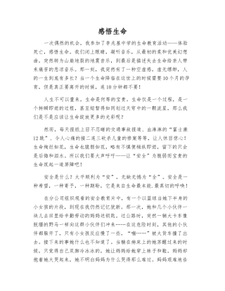 感悟生命-精品文档