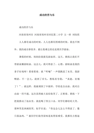 成功的苦与乐-2