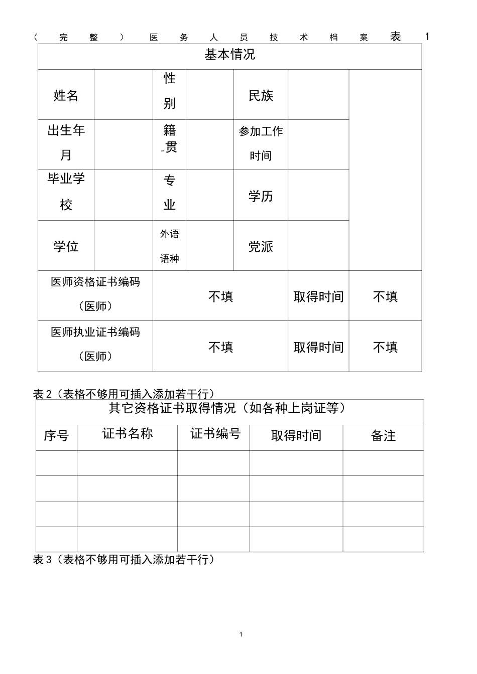 (2021年整理)医务人员技术档案_第3页