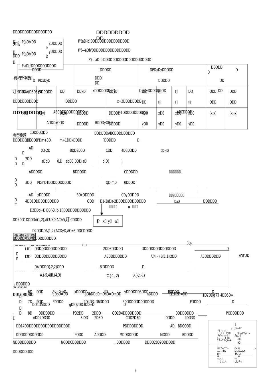 平面直角坐标系复习讲义(知识点+典型例题)_第1页