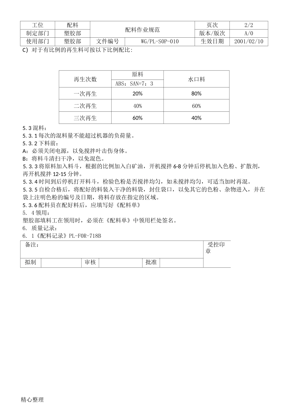 塑胶制造作业指导书_第2页