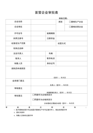 医疗器械经营企业管理记录表格完整精校版