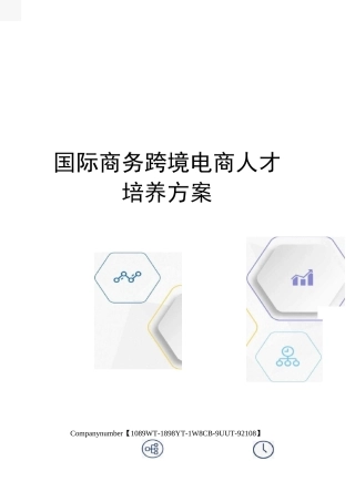 国际商务跨境电商人才培养方案