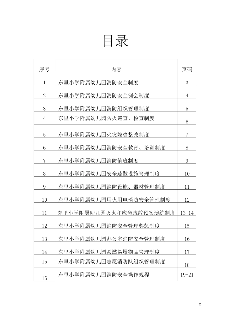 东里小学附属幼儿园消防安全制度汇编_第2页