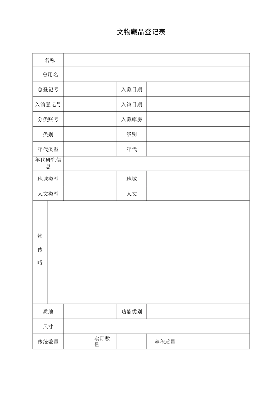 东南大学档案馆文物藏品登记表_第1页