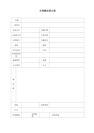 东南大学档案馆文物藏品登记表