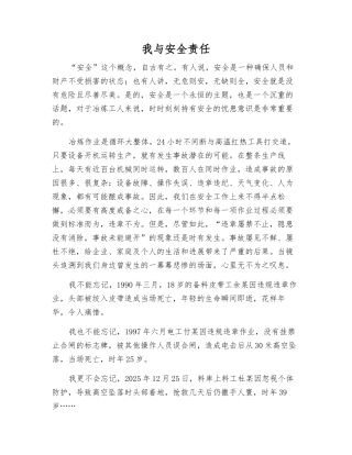 我与安全责任