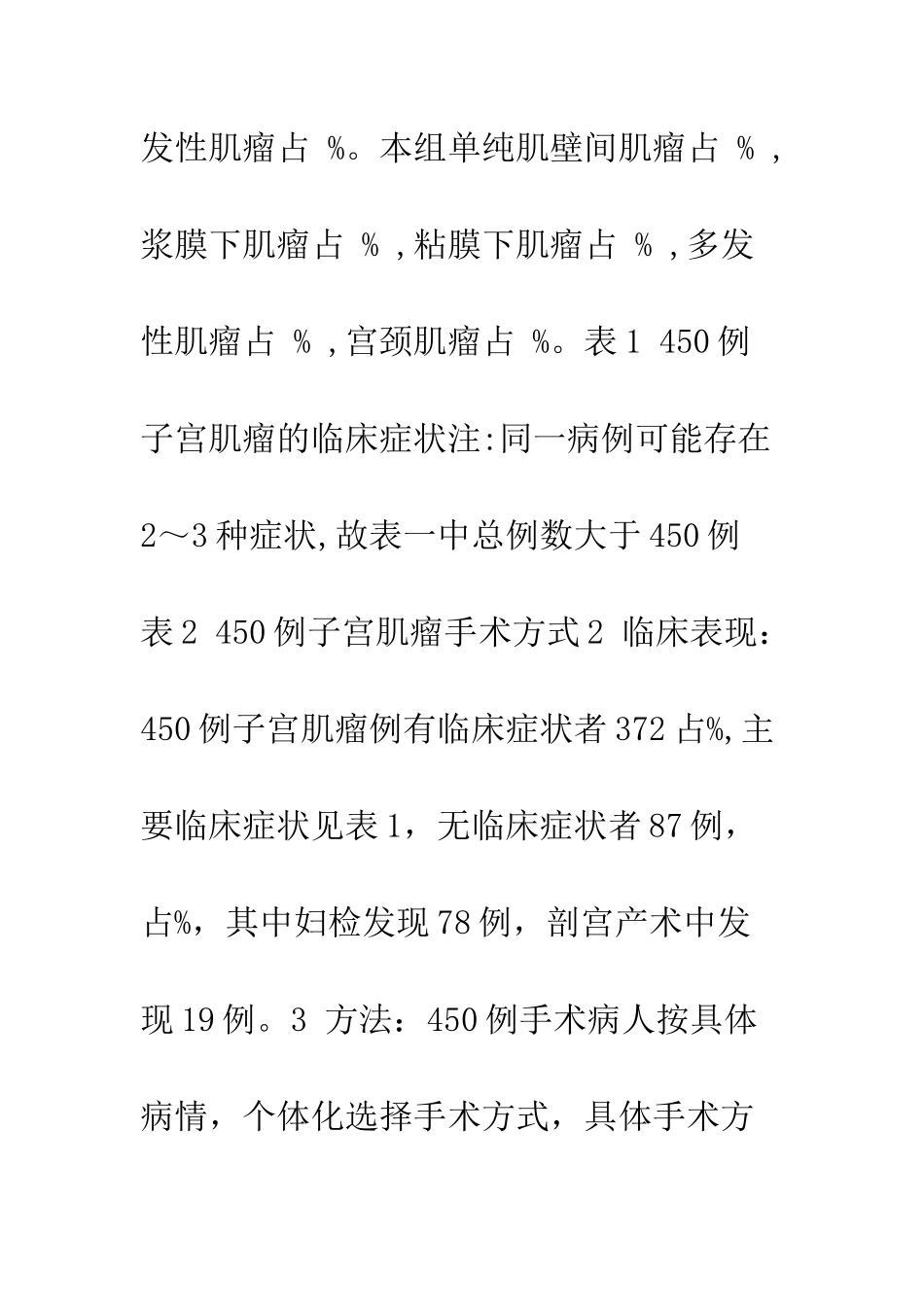 手术治疗子宫肌瘤450例分析_第3页