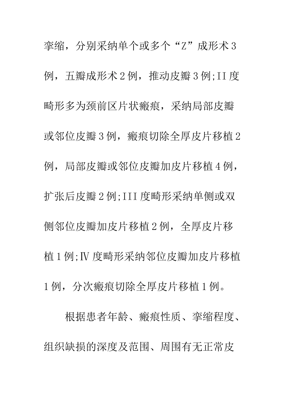 手术治疗颈部烧伤瘢痕挛缩24例_第3页