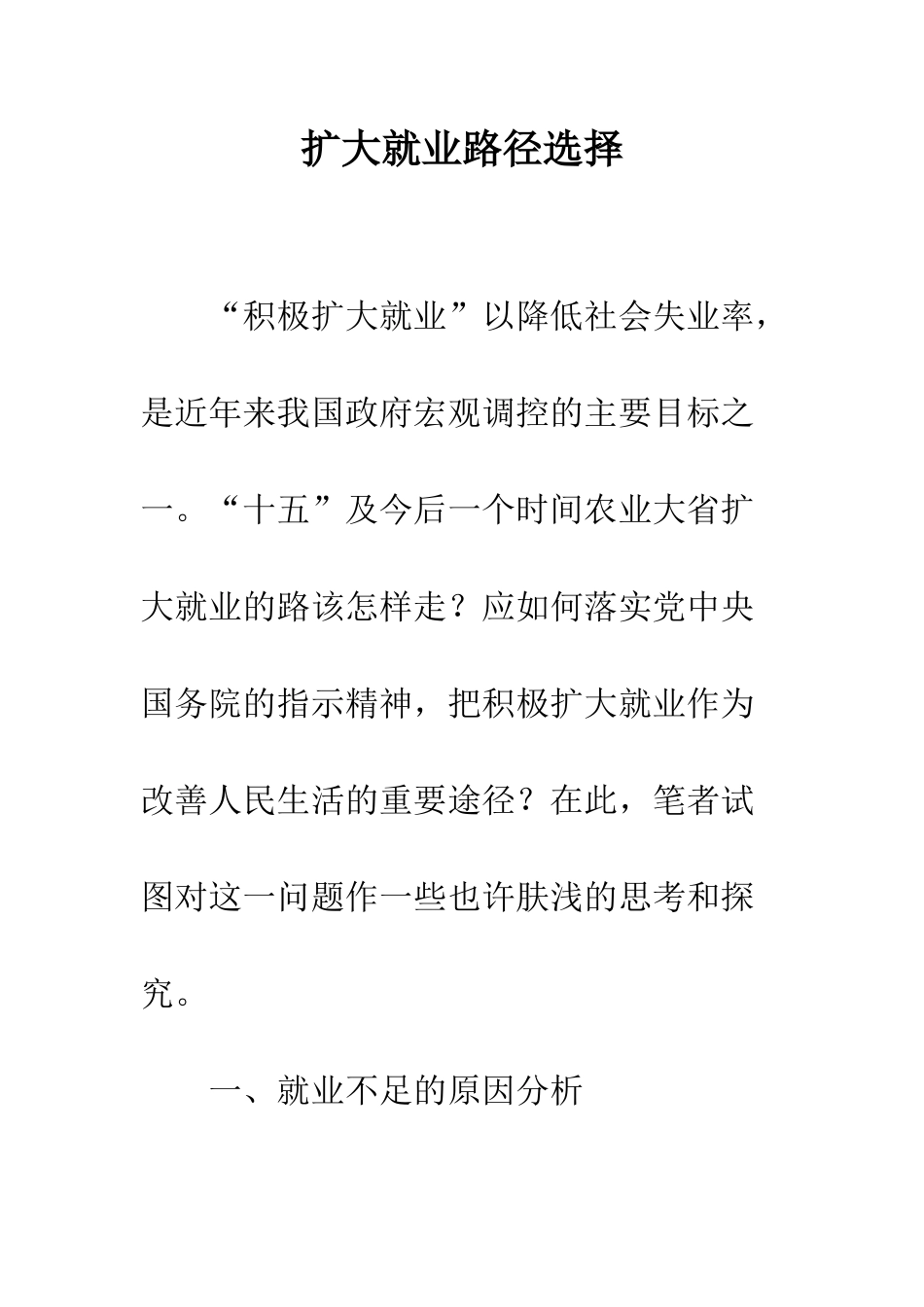 扩大就业路径选择_第1页