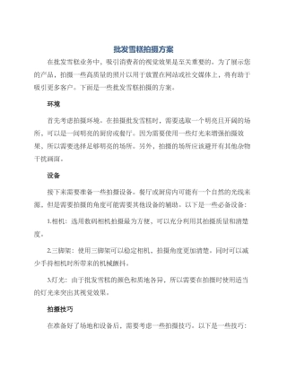 批发雪糕拍摄方案