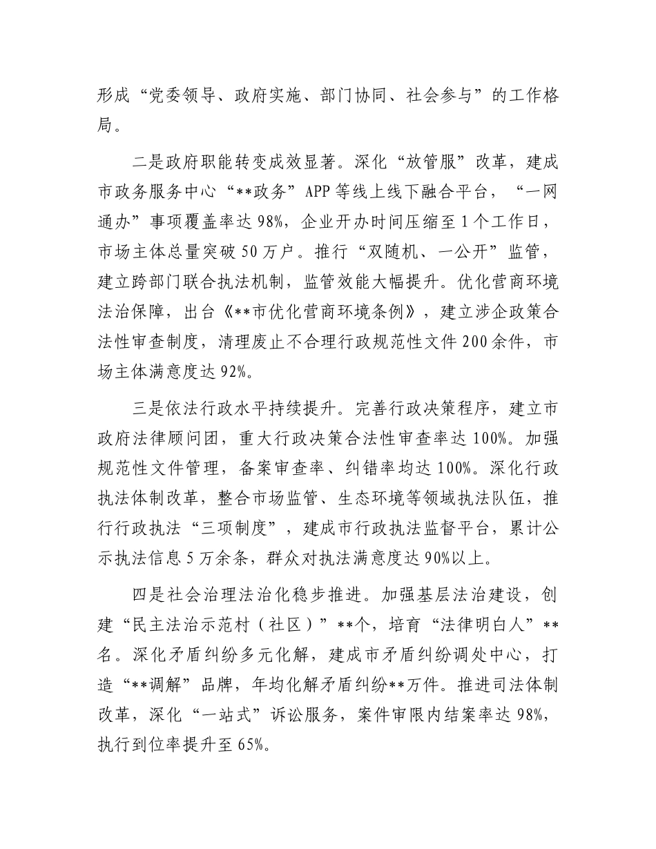 在全市法治政府建设工作会议上的讲话提纲_第2页
