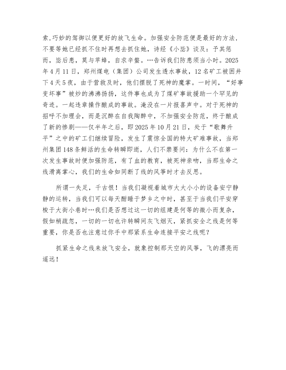 抓紧生命之线--放飞安全_第2页