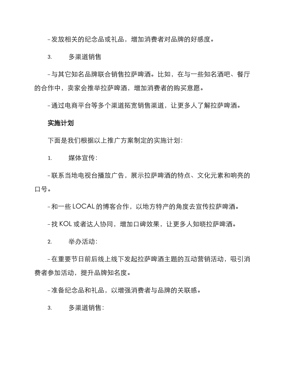 拉萨啤酒推广方案_第2页