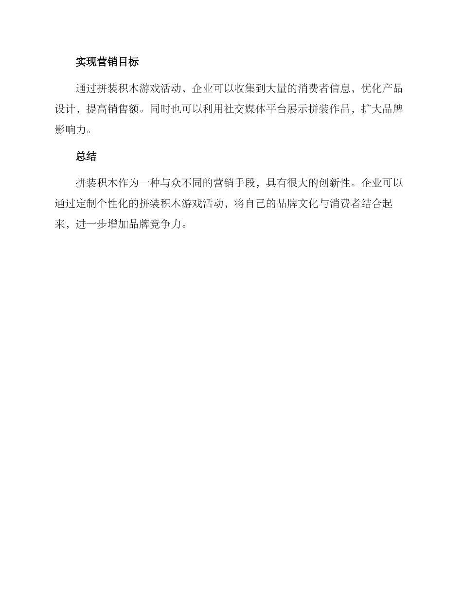拼装积木营销方案_第3页