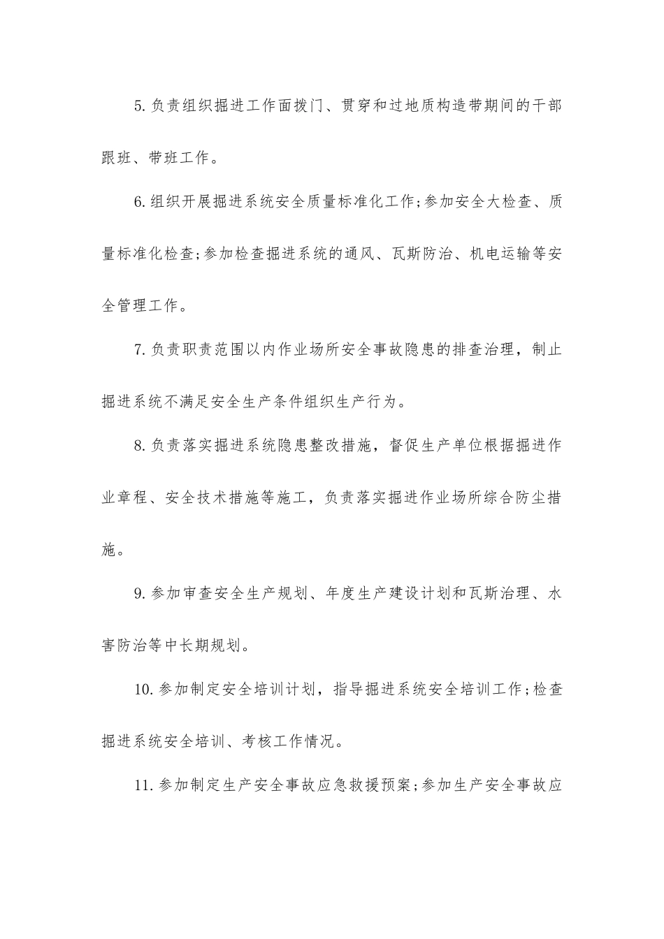 掘进副矿长安全生产责任清单_第2页