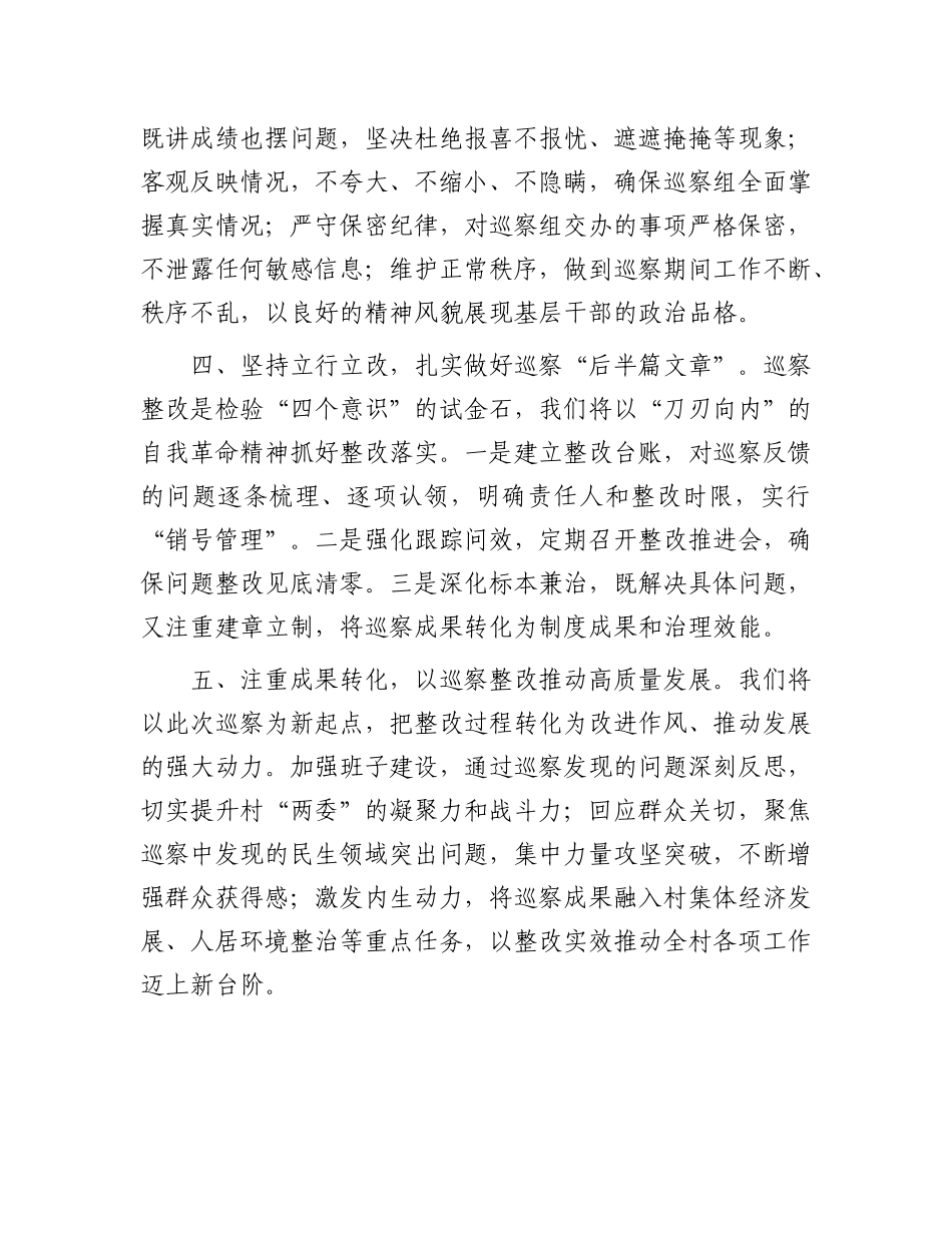 在县委巡察工作动员会上的表态发言2篇_第2页