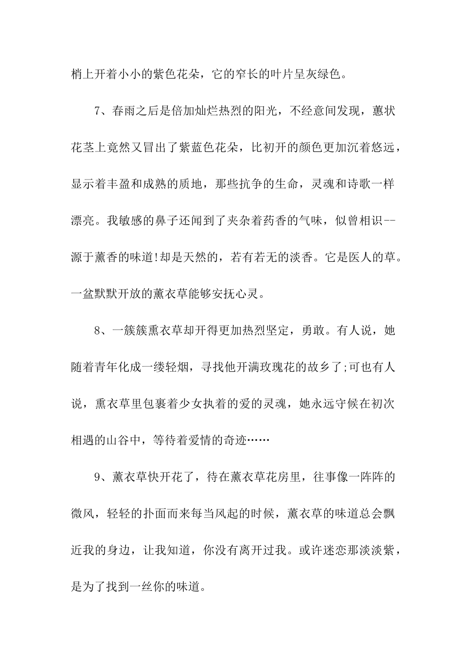 描写熏衣草优美的段落_第3页