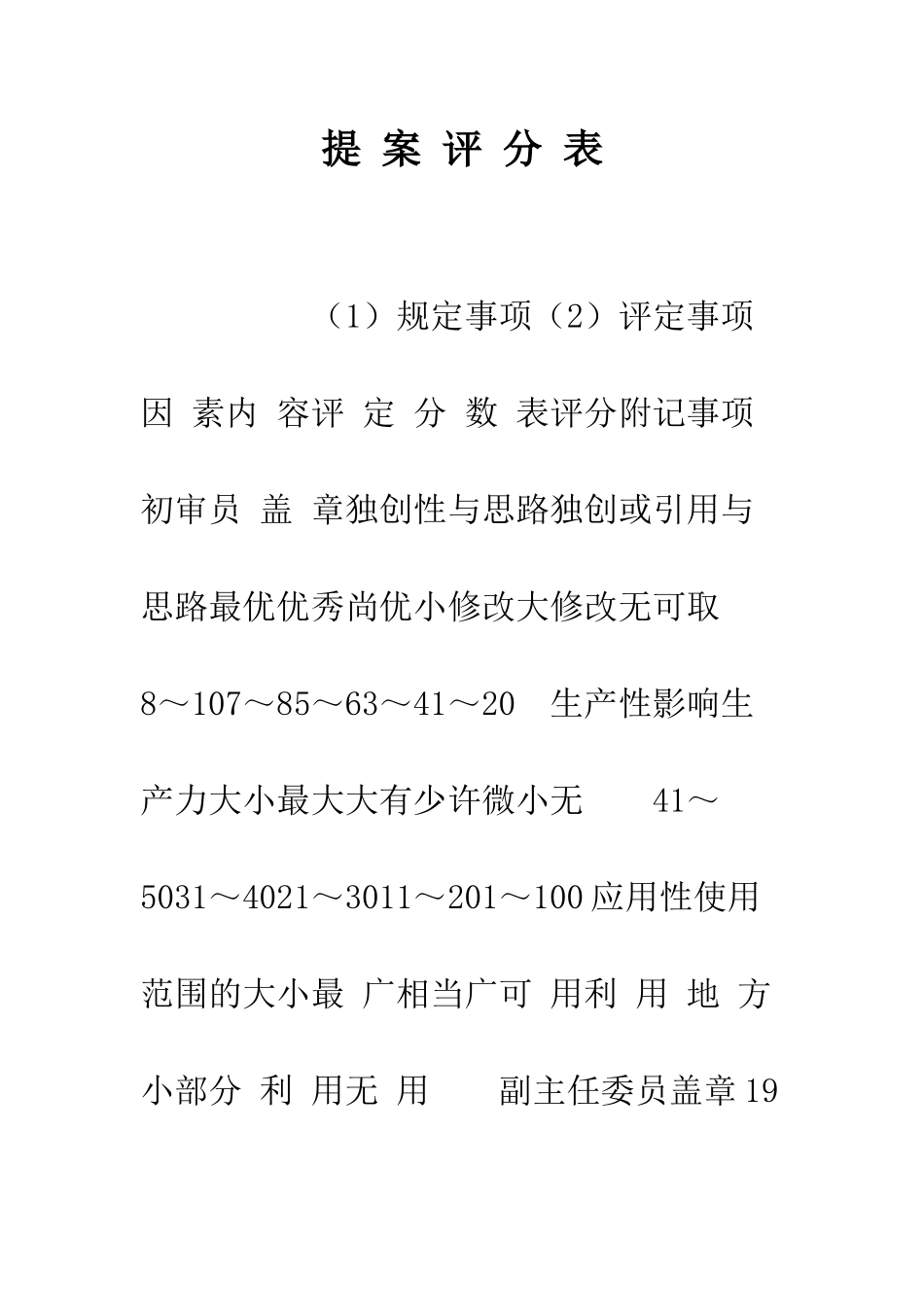 提-案-评-分-表--精编范文_第1页
