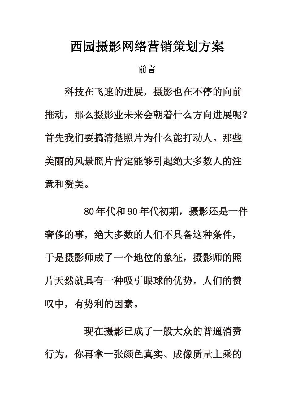 摄影网络营销策划组织方案样本_第2页