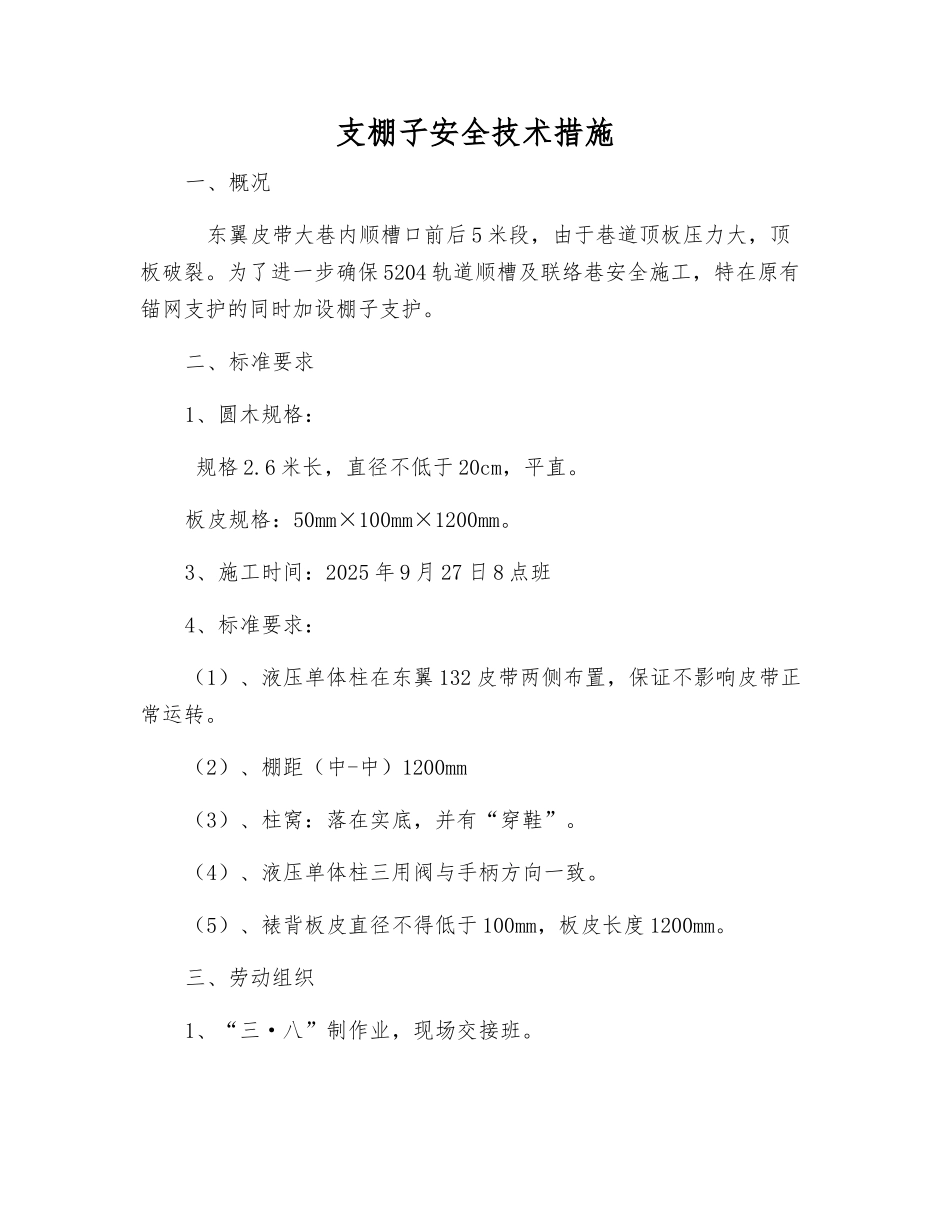 支棚子安全技术措施_第1页