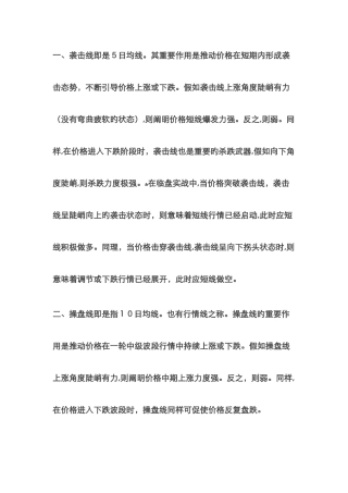 攻击线、操盘线、生命线、趋势线、决策线